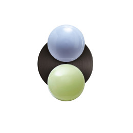 SkLO Dot 2x Wall/Ceiling Light - Oyster/ Linden Tree Green